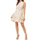 thumbnail image 2 of Inspire Chic Conjunto Vestidos de Chifón para Mujeres Vestido Mini A-Line Sin Mangas Floral con Fruncido XL Blanco-Floral, 2 of 6
