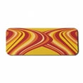 thumbnail image 1 of Retro Computer Mouse Pad, Wavy Vertical Stripes Entwined Curvy Abstract Artwork Graphic Illustration Art, Rectangle Non-Slip Rubber Mousepad Large, 31" x 12", Yellow Orange Red, by Ambesonne, 1 of 2