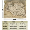 thumbnail image 3 of Yibo Map Blanket Flannel Soft and Comfortable Anti-static Bed Sofa Blanket, 3 of 5