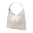 thumbnail image 2 of Bolsa George para Mujer Tote Grande con Estoperoles, Asa Corta, con Forro Interior y Botón Beige, 2 of 4