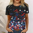 thumbnail image 6 of Pimelu Women's Tops Dressy Casual Summer Blouse Patriotic Graphic Short Sleeve T-Shirts for Women Trendy 4th of July Butterfly Print Crewneck Womens Tunic Top Shirt Summer Beach, 6 of 6