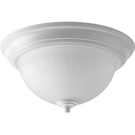 One-Light 11-3/8" Etched Ribbed Glass LED Flush Mount