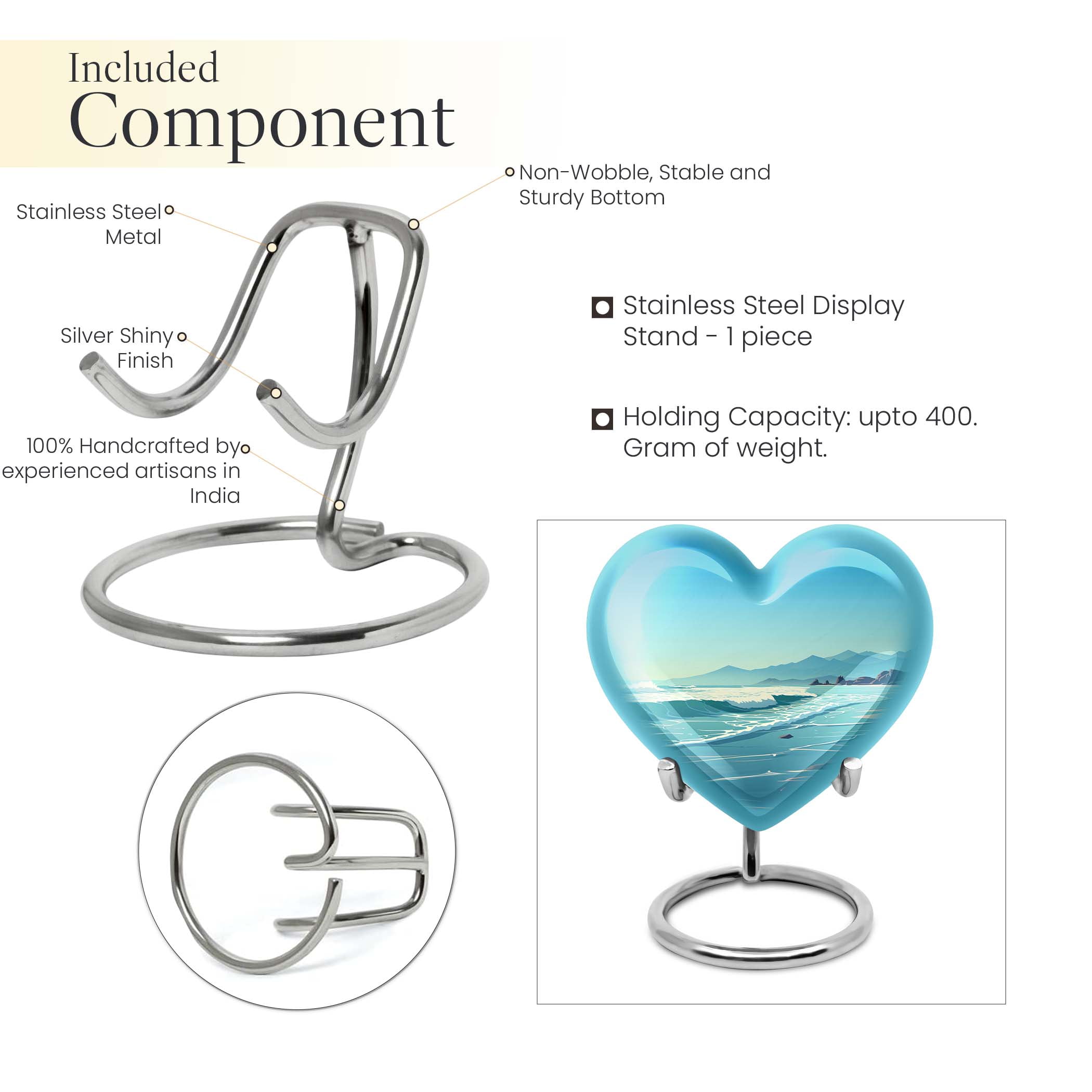 Serene Beachside Mountains Small Sunset Urns, Keepsake Urns For Human Ashes, Urn For Ashes For Women, Decorative Urns For Men Ashes, Burial Urns For Human Ashes, Miniature Urn 3 Inch, Pack Of 1