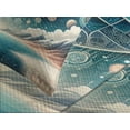 thumbnail image 4 of Ambesonne Mandala Quilted Bedspread Set 3 Pcs, Mystic Lands Arcane World, Queen Size, Dark Turquoise and Peach, 4 of 5