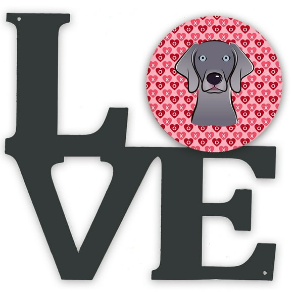Weimaraner Metal Wall Artwork LOVE