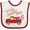 White and Red, variant on Inktastic It's My 1st Valentine's Day with Red Truck and Hearts Boys or Girls Baby Bib