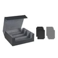 thumbnail image 2 of Estuche para cartas de 1800 cartas, protección para tarjetas, a prueba de golpes, cierre magnético premium Tarjetero gris negro, 2 of 9