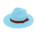 thumbnail image 2 of Sun Hat for Women Ndbuld Women's Wide Sun Hat Foldable Protection With Leather Belt For Beach Travel, 2 of 7