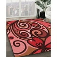 thumbnail image 3 of Ahgly Company Machine Washable Indoor Square Transitional Orange Area Rugs, 7' Square, 3 of 7