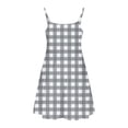 thumbnail image 7 of AHTJRT Girls Plaid Dress Lightweight Boho Beach Sundress Breathable Spaghetti Straps Dresses Travel Vacation Maxi Dress Gray 9 Years, 7 of 7
