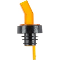 TrueCraftware- Set of 12 Liquor Pourer with Built-in Screen Amber Color Acrylonitrile- Liquor Bottle Pourers Shot Dispenser Screen Liquor Bottle Pourers Alcohol Pourers Bar Bartender Accessories