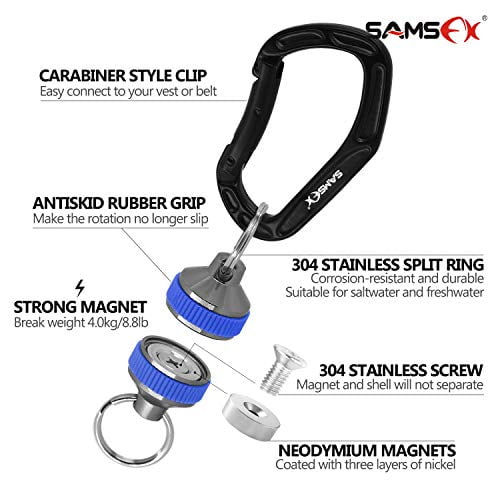 SAMSFX Fishing Strongest Magnetic Net Release Magnet Clip Holder