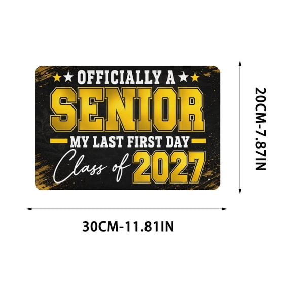 HOARBOEG 2027 Graduation Commemorative Iron Sign, Class of 2027 Wall Decor, Senior Year Metal Keepsake Plaque, Grad Gift, 11.8 x 7.87in