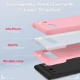 thumbnail image 3 of KOMI for Google Pixel 7a Case, Silicone Phone Case with 2 Screen Protector, Soft Anti-Scratch Microfiber Lining, Full Body Shockproof Slim Cover Support Wireless Charging, Rose Pink, 3 of 5