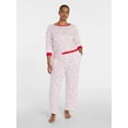 thumbnail image 2 of Joyspun Women's Mommy-Daughter Family Matching Cotton Blend Sleep Top and Pants Pajama Set, 2-Piece, Sizes XXS-3X, 2 of 7