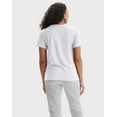 thumbnail image 3 of Hanes Perfect-T Women's V-Neck Cotton T-Shirt White M, 3 of 5