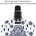 thumbnail image 4 of Square 2Pack PU Leather Ethnic Floral Cruise Luggage Tag with Privacy Cover and Name ID Tag for Travel Handbags Backpacks Luggage Tags, 4 of 6