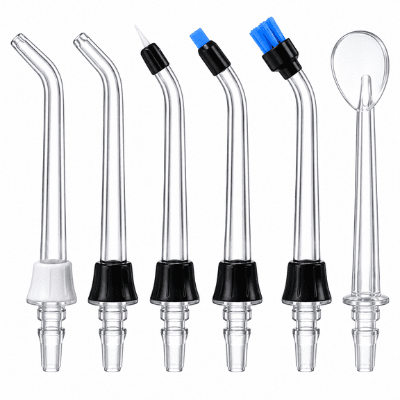 MySmile LP233 Pro Water Flosser Replacement Jet Tips, Portable Water Dental Flosser Picks Oral Irrigator 6pcs Nozzles