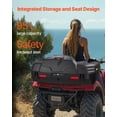 thumbnail image 2 of VEVOR ATV Rear Storage Box Lounger 95L Waterproof ATV Cargo Box with Seat & Backrest, 2 of 9