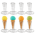 thumbnail image 5 of 8 Pack Ice Cream Cone Holders, Stainless Steel Cone Holders, Pizza Cone Holders, Food Cone Display Stands, 5 of 7