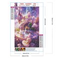 thumbnail image 2 of Pintura de diamante 5D DIY Kit de castillo de taladro redondo completo decoración del hogar arte artesanal, 2 of 9
