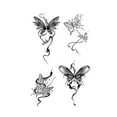 thumbnail image 1 of Butterfly Tattoo Sticker Black Temporary Tattoos Sticker I7d0, 1 of 1