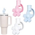 thumbnail image 1 of 3 Pack Compatible with Stanley 30&40 Oz Tumbler, 10mm Cloud Shape Straw Covers Cap, Cute Silicone Cloud Straw Covers, Straw Protectors, Soft Silicone, 1 of 4
