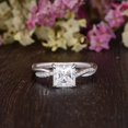 thumbnail image 5 of Princess Cut Moissanite Engagement Ring Solid Silver Infinity Ring Antique Moissanite Wedding Ring Anniversary Gift Ring for beloved, 5 of 5