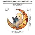 thumbnail image 3 of Ghost Decor Stained Acrylic Window Hanging 7.9 Inch Spooky Halloween Decor Stained Acrylic Suncatcher for Home Bathroom Window Indoor Outdoor Halloween Decoration 1 Pack, 3 of 5