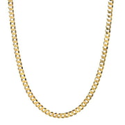 Luxury Chain Co. 18k Gold over Sterling Silver Men's Italian 6.5mm Curb Chain Necklace, 24"