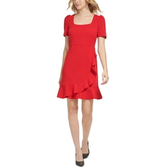 KARL LAGERFELD PARIS Women's Ivory Scuba Crepe A-Line Dress, 2 - Walmart.com
