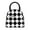 Black, variant on Lunch Bag White And Black Checkered Pattern Reusable Insulated Lunch Tote Cooler Box for Women Men Black