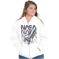 thumbnail image 3 of Vaporwave Shuttle NASA Worm Logo Unisex Plus Size Zip Hoodie Brisco Brands 5X, 3 of 5