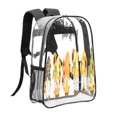 thumbnail image 3 of Honeii Hello Spring Sunflower Gnomes Print Clear Backpack Heavy Duty Transparent Bag 17" See Through BookBag for Women Men Adults Work Festival Sports Travel, 3 of 7