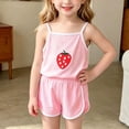 thumbnail image 2 of THDHVS Toddler Outfits for Girls,Girls Print Camisole Tank Top Shorts Summer Casual 2 Piece Set,Girls' Clothing Sets Pink 6-12 Months, 2 of 7