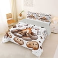 thumbnail image 2 of Catabedysis Watercolor Camping Full Size Comforter Sets For Girls,S'Mores Campfire Print Bedding Comforter Set,Multicolor,Light Gray Reversible,3-Piece,1 Comforter and 2 Pillowcases, 2 of 7