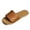 Brown, variant on GERsome Womens Flat Sandals Slip on Slides Open Toe One Band Casual Walking Shoes