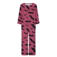 thumbnail image 3 of Jamicy Loungewear for Women Halloween Wear Long Sleeve Pajama Set Halloween Print Clothing Sport Leisure Holiday Adult Cozy Sleepwear, 3 of 3