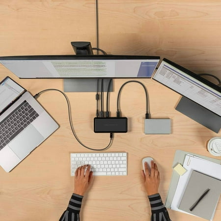 Belkin - Thunderbolt 3 Dock with Thunderbolt 3 Cable, 60W Upstream Charging, Dual 4K @60Hz