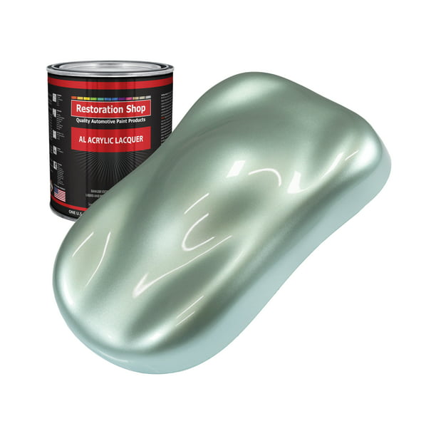 Restoration Frost Green Metallic Acrylic Lacquer Auto Paint Quart Color Only Professional Gloss Com - Green Auto Paint Colors