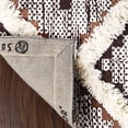 thumbnail image 4 of Superior Evren Hand-Tufted Cotton/Wool Textured Geometric Tan/Chocolate Farmhouse Area Rug, 6' x 9', 4 of 7