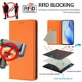 thumbnail image 2 of for Samsung Galaxy S25 Edge Wallet Case with RFID Blocking Card Slots, Fashion PU Leather Flip Kickstand Magnetic Phone Cover Women Men, Support Wireless Charging, Full Body Protection - Orange, 2 of 11