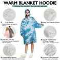 thumbnail image 5 of Tie Dye Wearable Blanket Hoodies with Sleeves and Huge Pockets-Comfy Super-Warm Blanket Sweatshirts-Men and Women Oversized Blanket Hoodie, 5 of 7