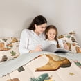 thumbnail image 5 of jejeloiu Cowboy Boot Cactus Floral 7pcs Bedding Comforter Set Kids,Beige Western Print Queen Bedding Sets,Reversible, 5 of 7