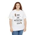 thumbnail image 4 of DJH Apparel | Dogs Are Better Than Cats Funny Unisex T-shirt, 4 of 6