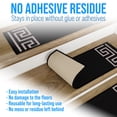 thumbnail image 3 of Slip-Resistant, Non-Adhesive, Durable, Stain-Resistant, Washable 8.5x26 in. Stair Treads to Enhance Safety, Protect Stairs, and Reduce Noise. Black and Silver Contemporary Greek Key Design, Set of 13, 3 of 7