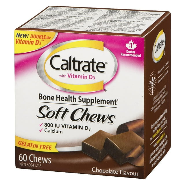 Caltrate Soft Chews Chocolate Vitamin D 60's