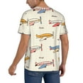 thumbnail image 2 of Fotbe Striped Vintage Planes Baseball Jersey Shirt for Men and Women, Casual Short Sleeves Button Down T-Shirt-X-Large, 2 of 9