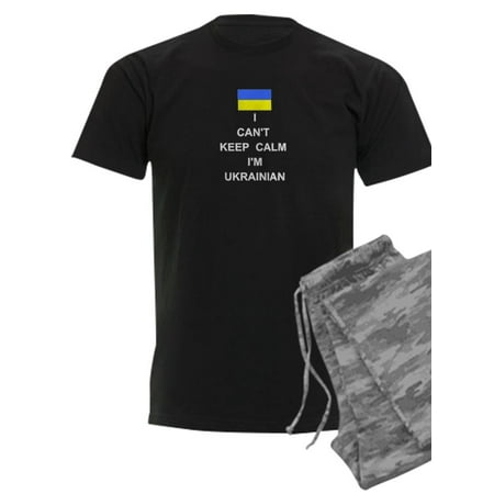 

CafePress - Can t Keep Calm I m Ukrainian Ukraine Flag Pajamas - Men s Dark Pajamas