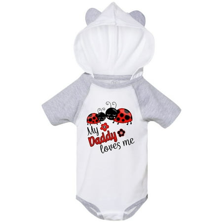 

Inktastic My Daddy Loves Me with Cute Ladybugs Gift Baby Boy or Baby Girl Bodysuit